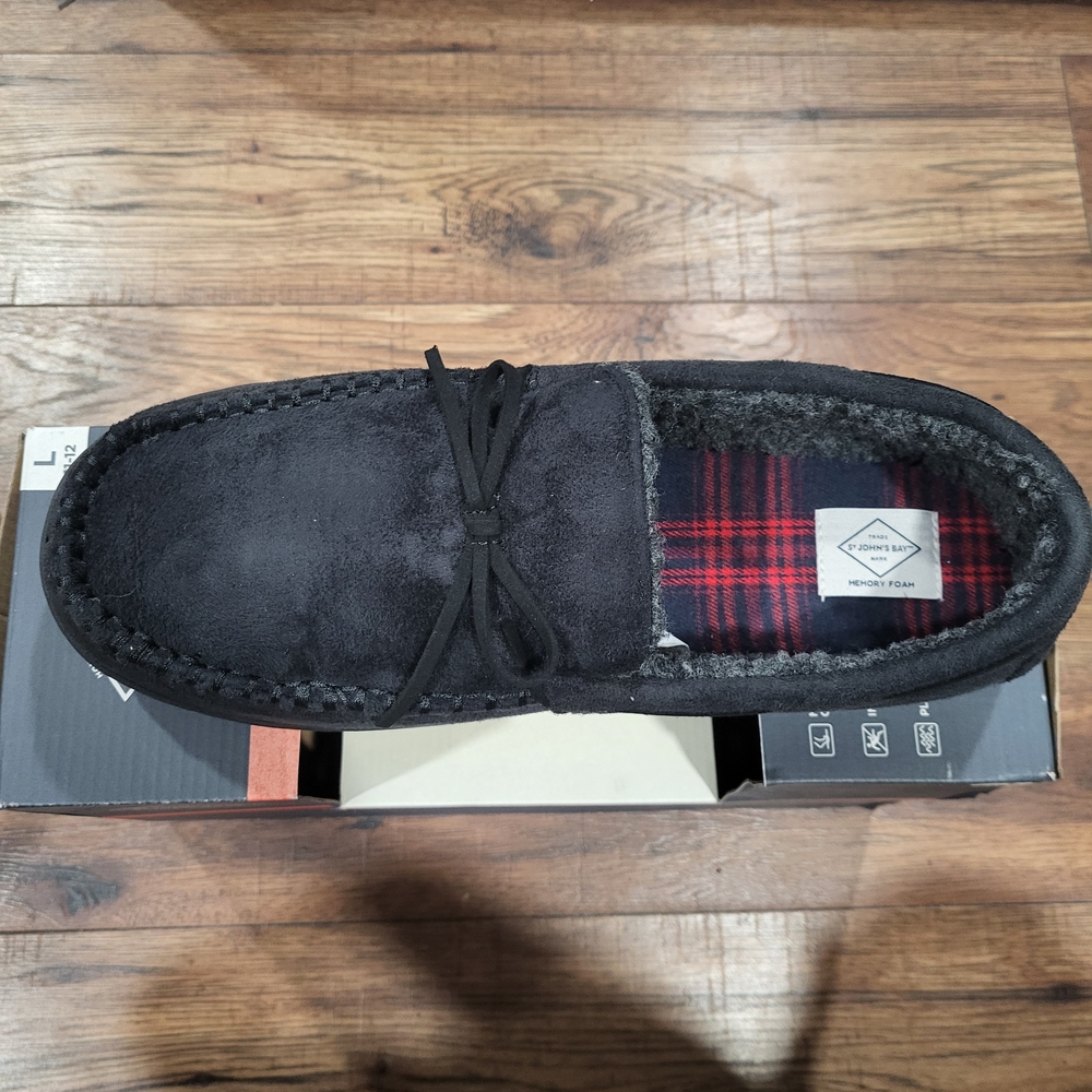 St.John's Bay Black Memory foam slippers.